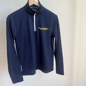 Polo Sport Pullover Mens XS Blue Performance Quarter Zip Ralph Lauren L/S Shirt